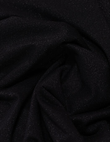 MAKYA - T-shirt  manches longues noir maille irisée-4