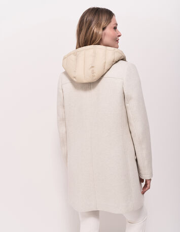 DIAMOND - Manteau beige avec parementure amovible-3