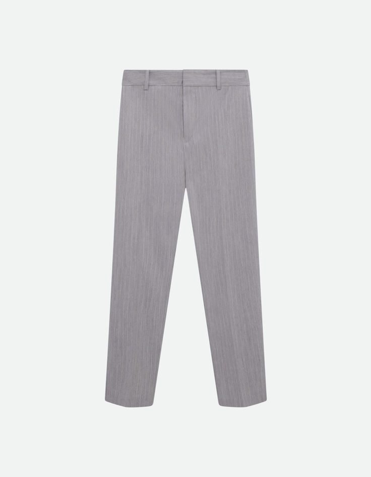 PAN - Pantalon de costume gris rayures tennis -6