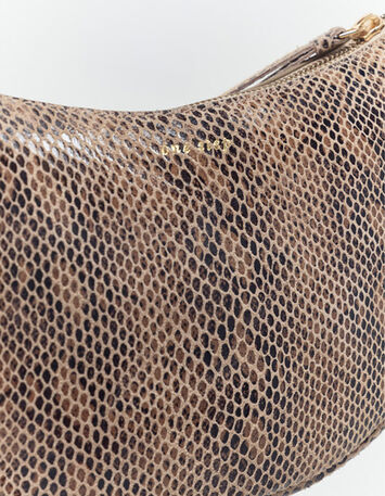ALMA - Sac besace marron cuir certifié effet python-3