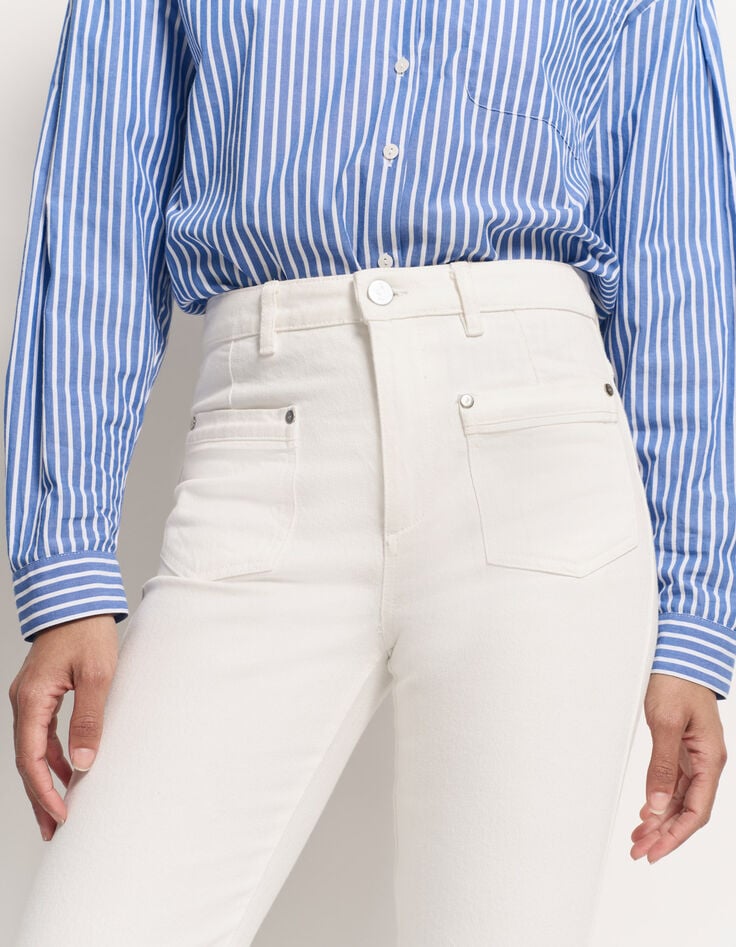 LE KARLIE - Jean bootcut blanc waterless 7/8ème -4 LE KARLIE - Jean bootcut blanc waterless 7/8ème -4