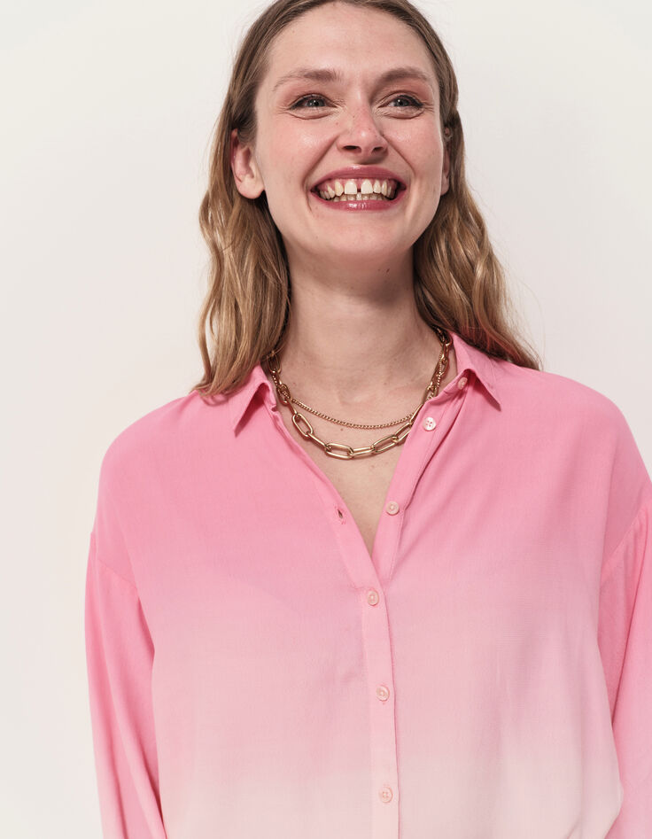CARYA - Chemise rose effet deep dye-5 CARYA - Chemise rose effet deep dye-5