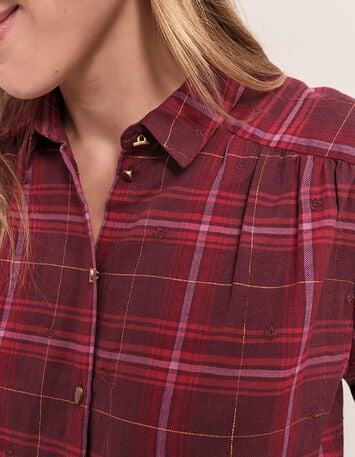 CONNIE - Chemise passion à motif carreaux et broderies-2 CONNIE - Chemise passion à motif carreaux et broderies-2