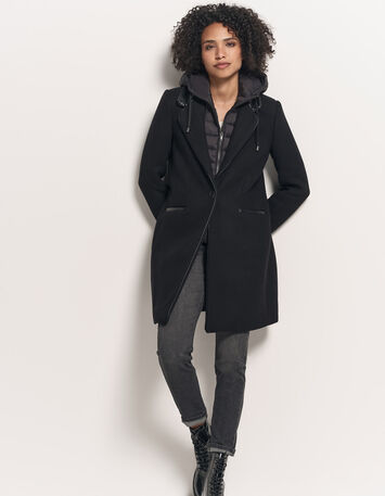 DIDA - Manteau noir avec parmenture amovible-9