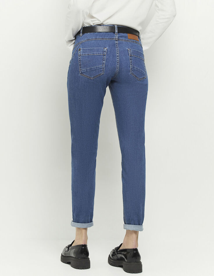 LE INDI - Jean slim medium wash 7/8ème effet push up-3