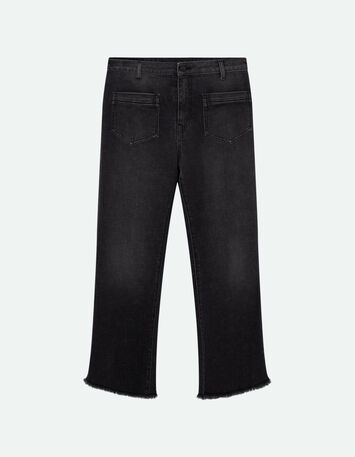 LE KARLIE - Jean bootcut anthracite 7/8ème-5