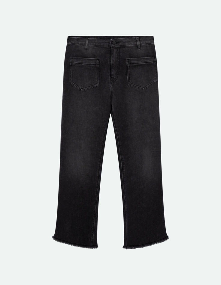 LE KARLIE - Jean bootcut anthracite 7/8ème-5