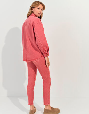 LE MONICA - Jean slim rouge waterless  7/8e -3