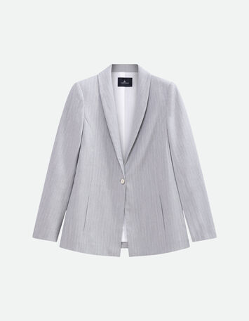 VASCO - Veste de costume grise rayures tennis -6