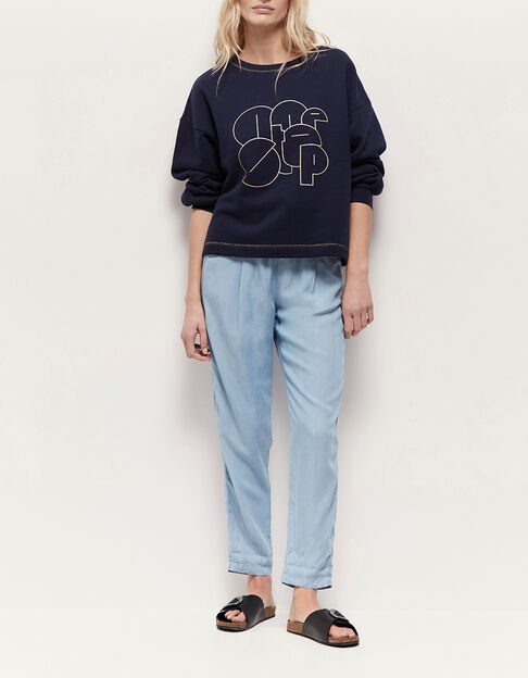 PRISKA - Pantalon baby blue néo-carotte en Lyocell® - One Step