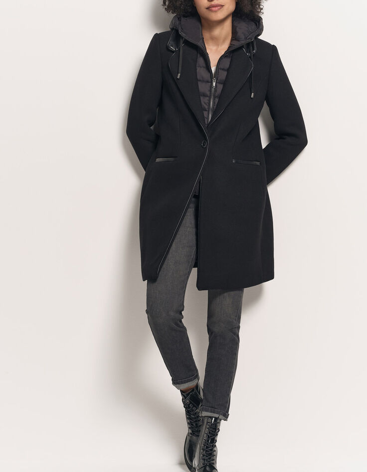 DIDA - Manteau noir avec parmenture amovible-8