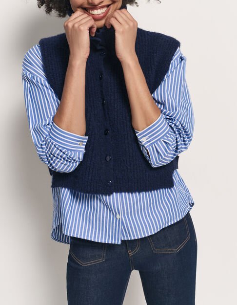 ANGIE - Col camionneur marine en tricot - One Step