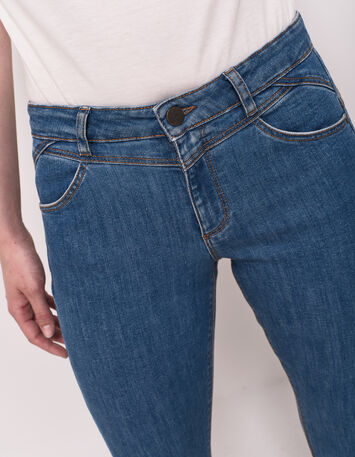 LE INDI - Jean slim medium wash 7/8ème effet push up-2