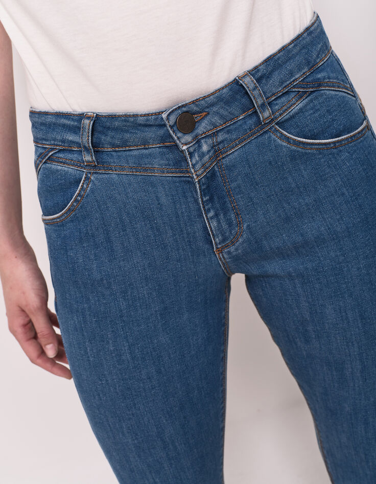 LE INDI - Jean slim medium wash 7/8ème effet push up-2