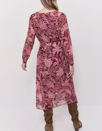 RISTY - Robe longue opéra à imprimé feuillage baroque-3