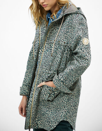 DIVIN - Parka beige à imprimé cool léo-1