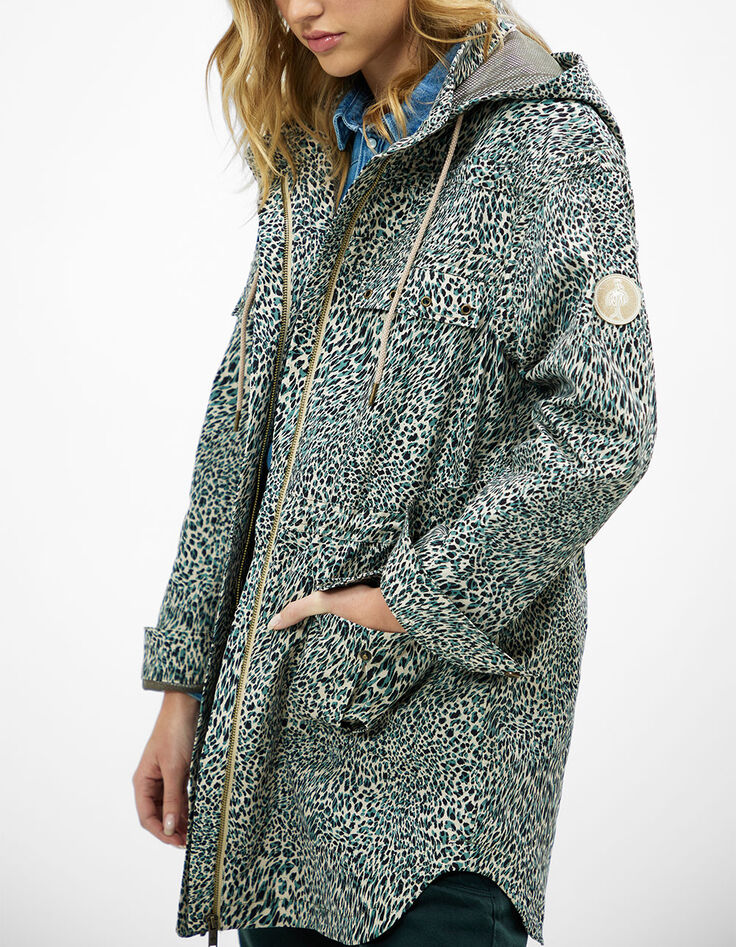 DIVIN - Parka beige à imprimé cool léo-1
