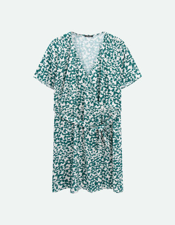 RADNY - Robe écrue à imprimé écorce urbaine-5