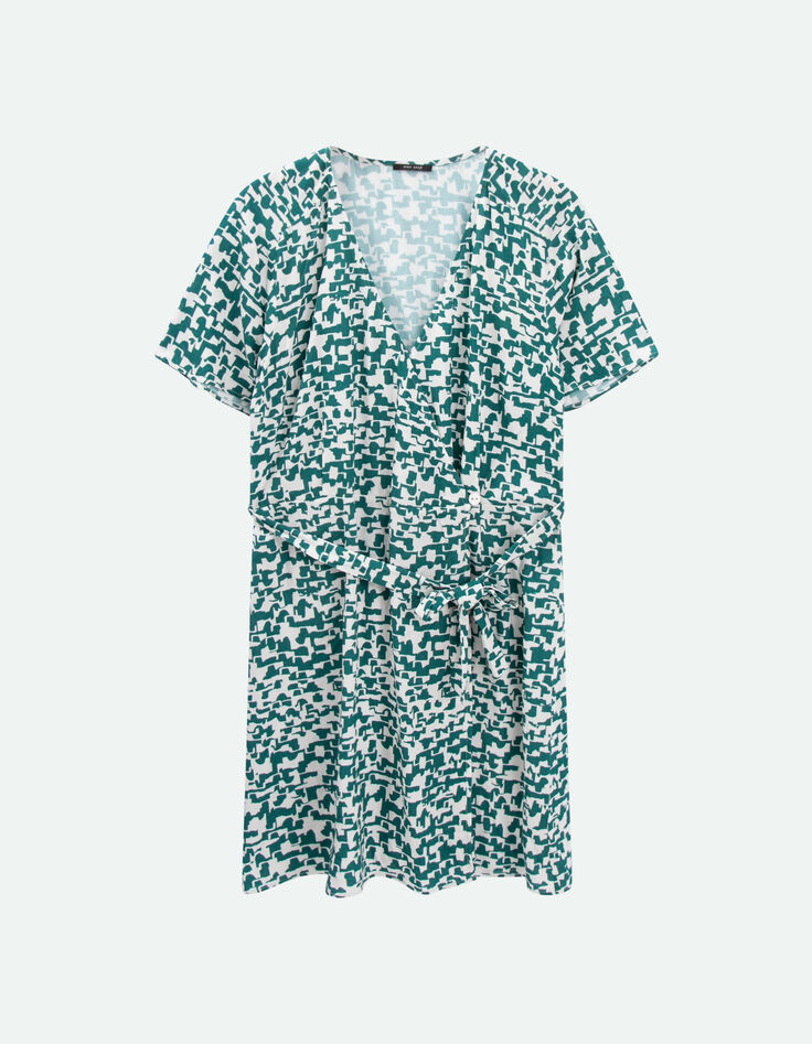RADNY - Robe écrue à imprimé écorce urbaine-5