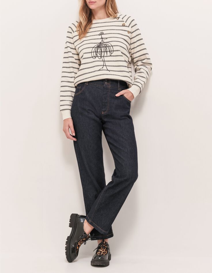 LE JILL - Jean mom brut 7/8e-1