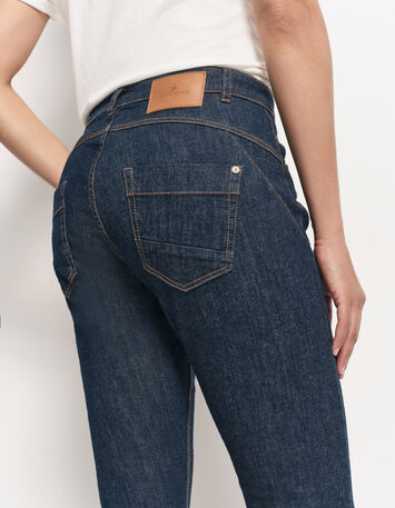 LE INDI - Jean slim marine 7/8ème effet push up-4