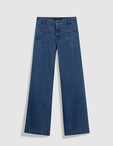 LE HAILEY - Jean flare bleu poches plaqu&eacute;es - One Step