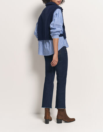 ANGIE - Col camionneur marine en tricot-2