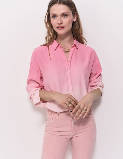 CARYA - Chemise rose effet deep dye - One Step