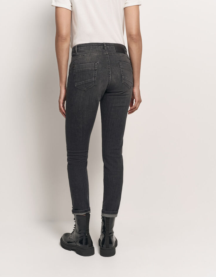 LE INDI - Jean slim gris chiné 7/8ème effet push up-3 LE INDI - Jean slim gris chiné 7/8ème effet push up-3