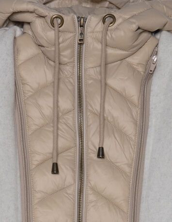 DIAMOND - Manteau beige avec parementure amovible-2