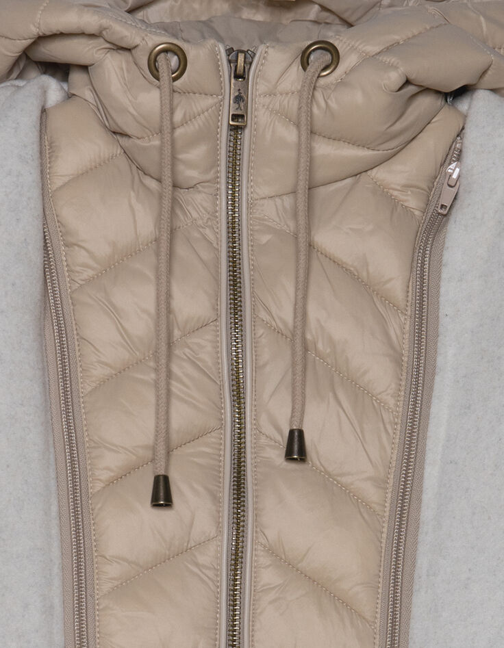 DIAMOND - Manteau beige avec parementure amovible-2