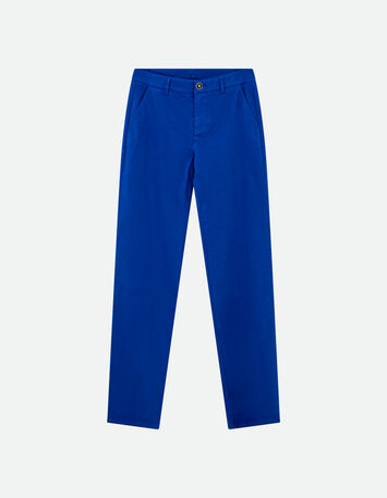LE EDEN - Pantalon chino bleu surteint -5