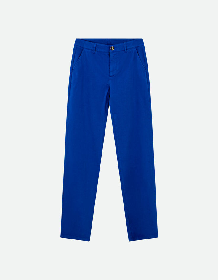 LE EDEN - Pantalon chino bleu surteint -5