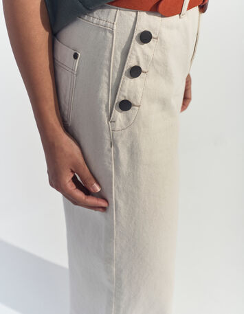 LE HAILEY - Jean flare ivoire waterless-2
