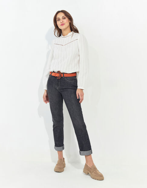 LE CARLA - Jean droit gris coton bio waterless - One Step