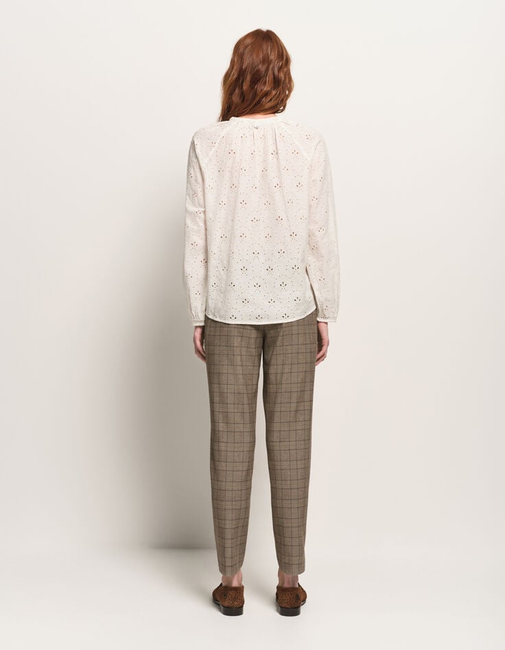 COLOMBE - Blouse écrue coton bio broderies all over-3 COLOMBE - Blouse écrue coton bio broderies all over-3