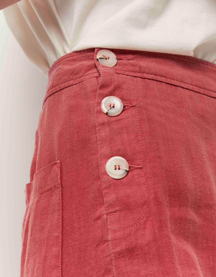 PAMELA - Pantalon &agrave; pont chilipepper en lin-4