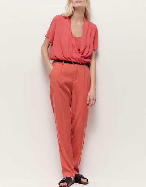 COREY - Top hibiscus Lenzing Ecovero forme cache-cœur - One Step