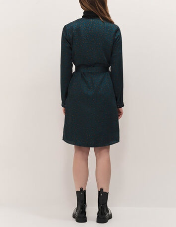 RYANNE - Robe chemise sycamore à imprimé léopard d'hiver-3