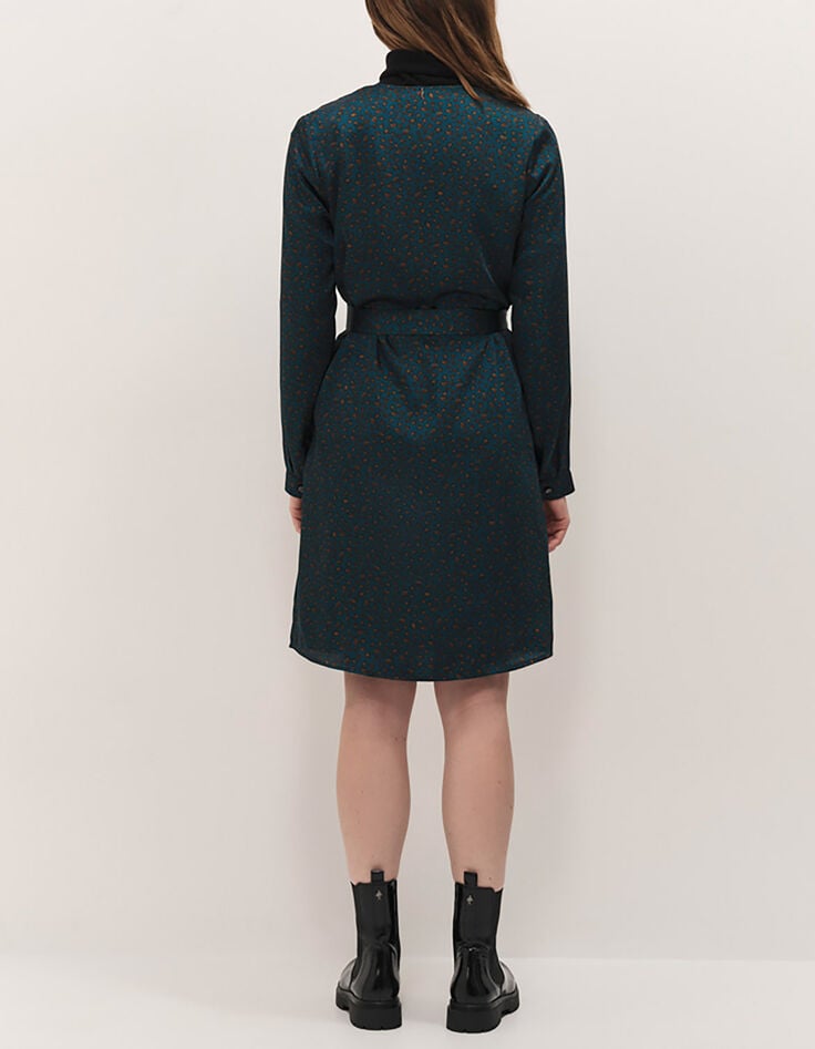 RYANNE - Robe chemise sycamore à imprimé léopard d'hiver-3