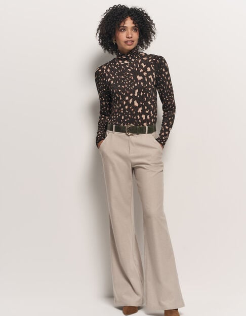 POETE - Pantalon de costume beige large - One Step