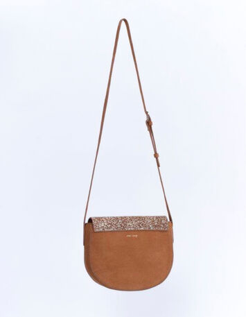 ALIBY - Sac besace caramel motif animalier - petit modèle-3
