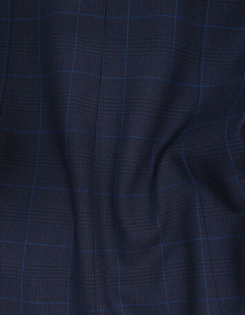 VALARY - Veste de tailleur marine motif carreaux-4