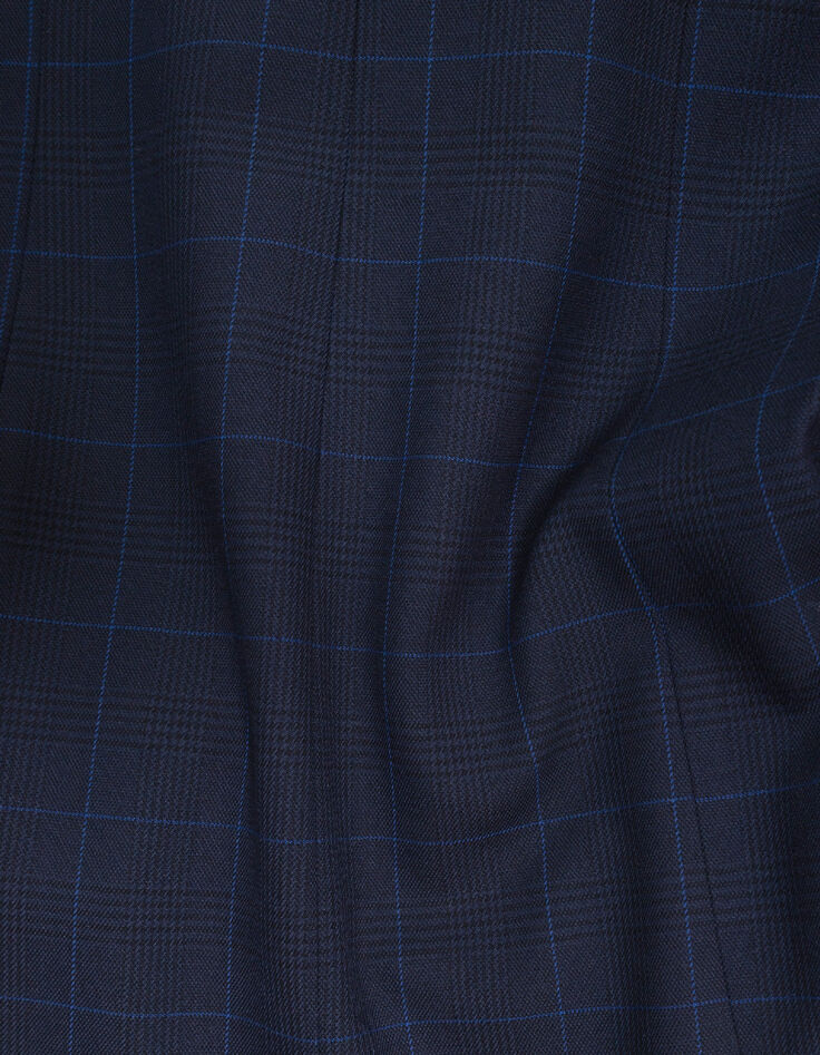 VALARY - Veste de tailleur marine motif carreaux-4