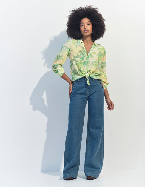 LE HAILEY - Jean flare baby blue waterless - One Step