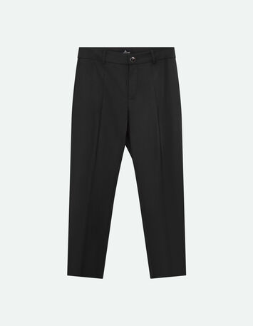 PAN - Pantalon cigarette noir enduit taille haute 7/8e-4