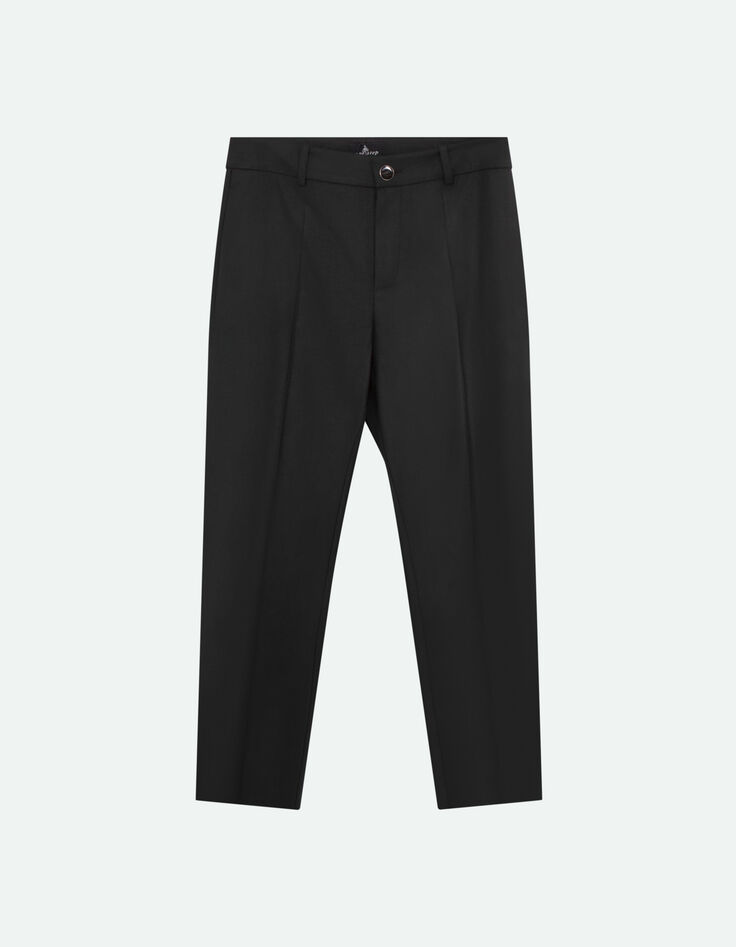 PAN - Pantalon cigarette noir enduit taille haute 7/8e-4