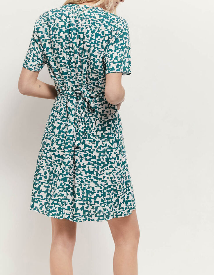 RADNY - Robe écrue à imprimé écorce urbaine-3