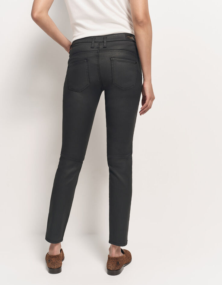 LE INDI - Slim push-up noir enduit-3