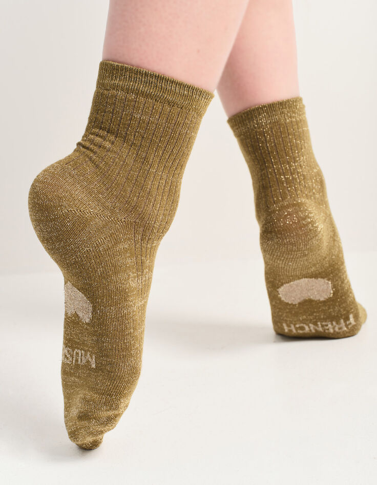 ALBA - Chaussettes pailletées noires et vertes -3 ALBA - Chaussettes pailletées noires et vertes -3